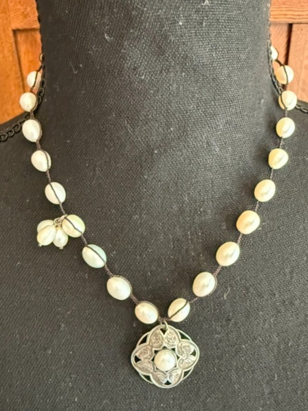 SILPADA Ryhannon Pearl Necklace N2327 with Rugged Pearl Bracelet B2424 SET